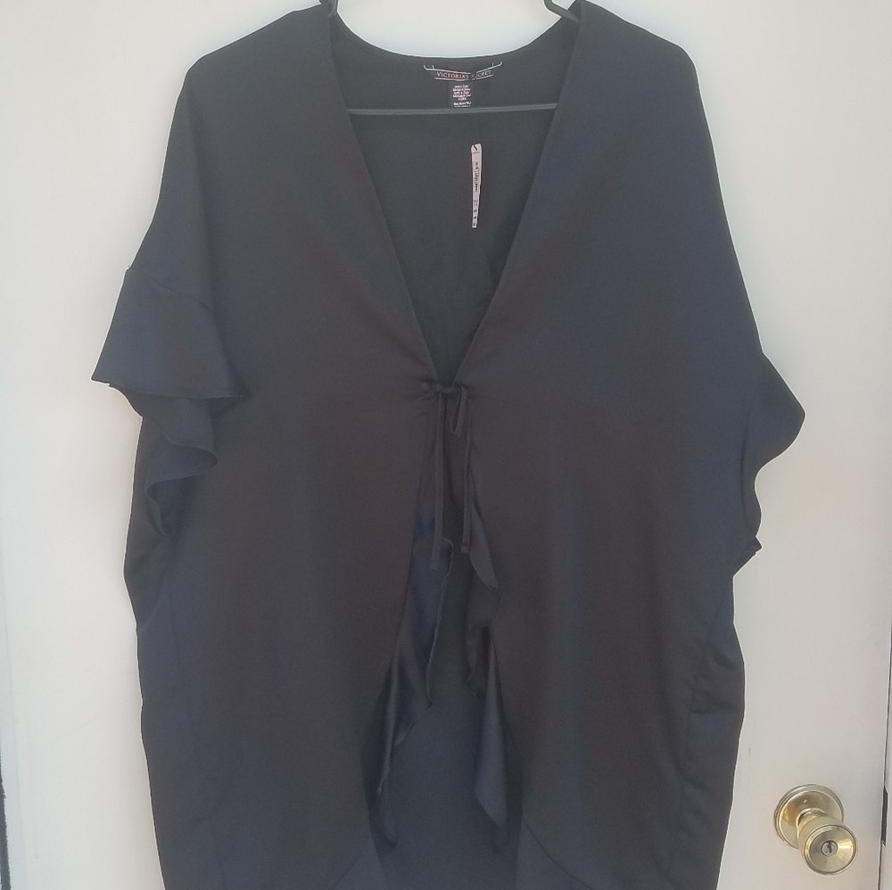 Victoria's Secret OS black cover up robe - Picture 2 of 6